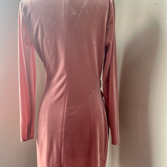 Topshop Pink Velvet Dress - Picture 5 of 9
